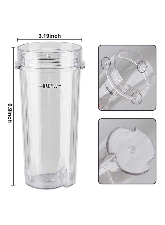 Joyparts Replacement Parts 16oz Single Serve Cup with Sip&Seal Lid, Compatible with Ninja Blender BL200 30/ BL201 30/BL201C 30/BL203QBK/BL100 (2 Pack) - Image 3