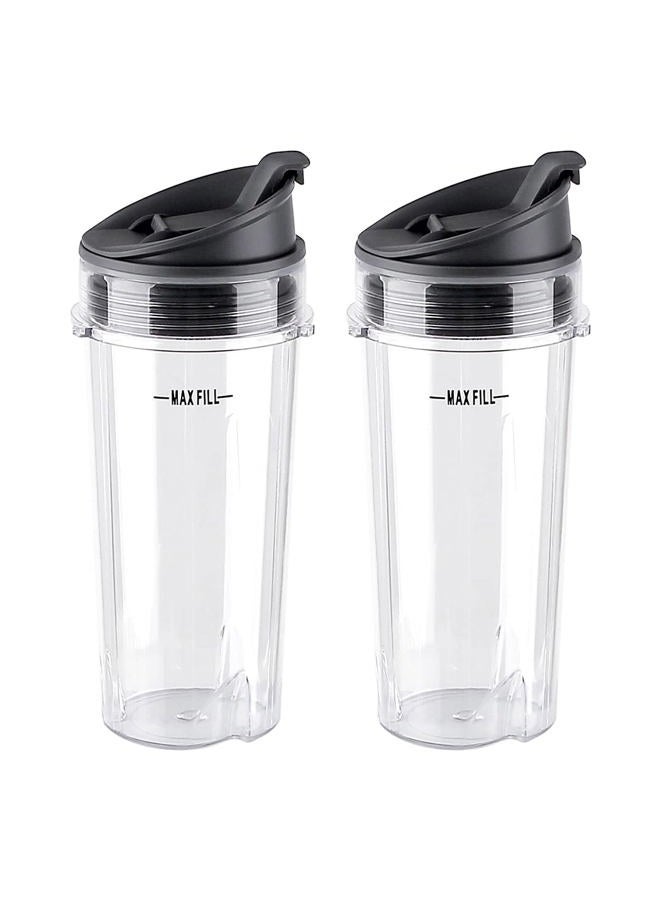 Joyparts Replacement Parts 16oz Single Serve Cup with Sip&Seal Lid, Compatible with Ninja Blender BL200 30/ BL201 30/BL201C 30/BL203QBK/BL100 (2 Pack) - Image 1