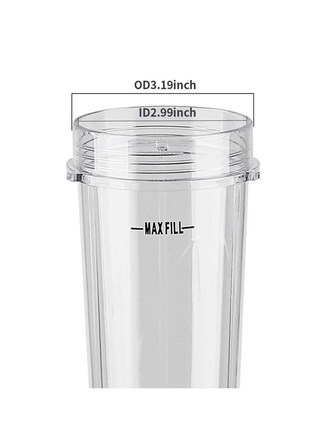 Joyparts Replacement Parts 16oz Single Serve Cup with Sip&Seal Lid, Compatible with Ninja Blender BL200 30/ BL201 30/BL201C 30/BL203QBK/BL100 (2 Pack) - Image 2