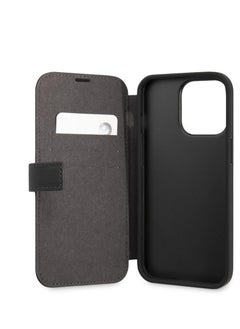 BMW BMW Real Leather BookType Case Hot Stamp And Metal Logo For iPhone 13 Pro Max (6.7") - Black  - Image 1