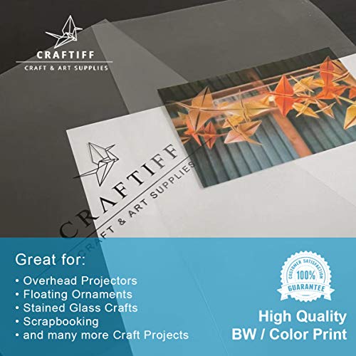 Craftiff Ohp Clear Printable Transparency Film 8.5 x 11 Inches for Overhead Projectors, for Inkjet Printers, 40 Sheets - Image 3