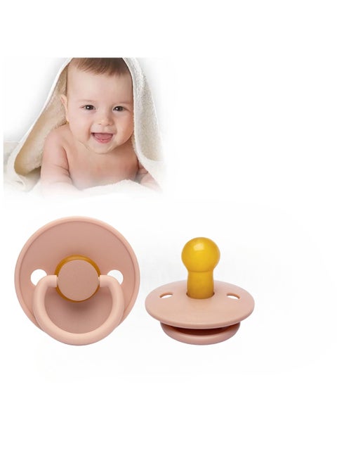 Latex Pacifier for Baby 0-6 Months, Size S, Pink