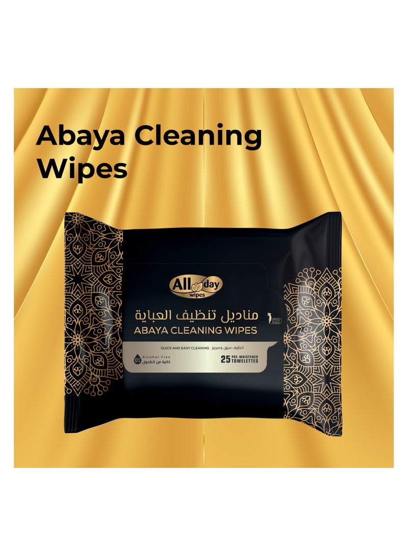 All day wipes All Day Abaya Cleaning wipes 25 sheets ( Pack of 4 ) - Image 4