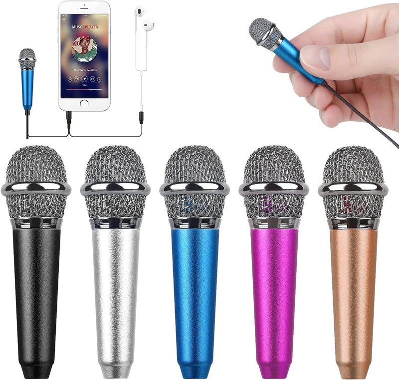 Uniwit Mini Portable Vocal/Instrument Microphone for Voice Video Recording Singing,Vlogging, Podcasting,Tiny Microphone for iPhone Android Phone Computer Latop Notebook Tablet iPad(Blue) - Image 1