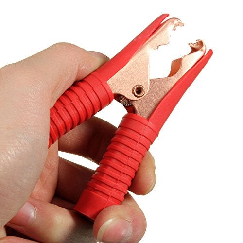 exgoofit Insulated Alligator Clips Durable Heavy Duty Black & Red Boot Metal Spring Loaded Truck Car Battery Electric Test Clips Lead Probe Alligator Clamps (100A 10-PACK) - Image 4