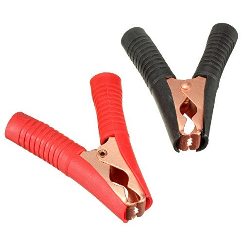 exgoofit Insulated Alligator Clips Durable Heavy Duty Black & Red Boot Metal Spring Loaded Truck Car Battery Electric Test Clips Lead Probe Alligator Clamps (100A 10-PACK) - Image 5