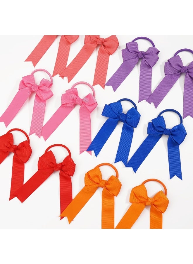 Yxiang Ponytail Bow Hair Ties with Bows, 40 Pack - Includes 20 Colors - Soft & Light Weight - Classic Bow Pattern - Perfect for Girls, School Kids, and Toddlers - Wide Application - Image 2