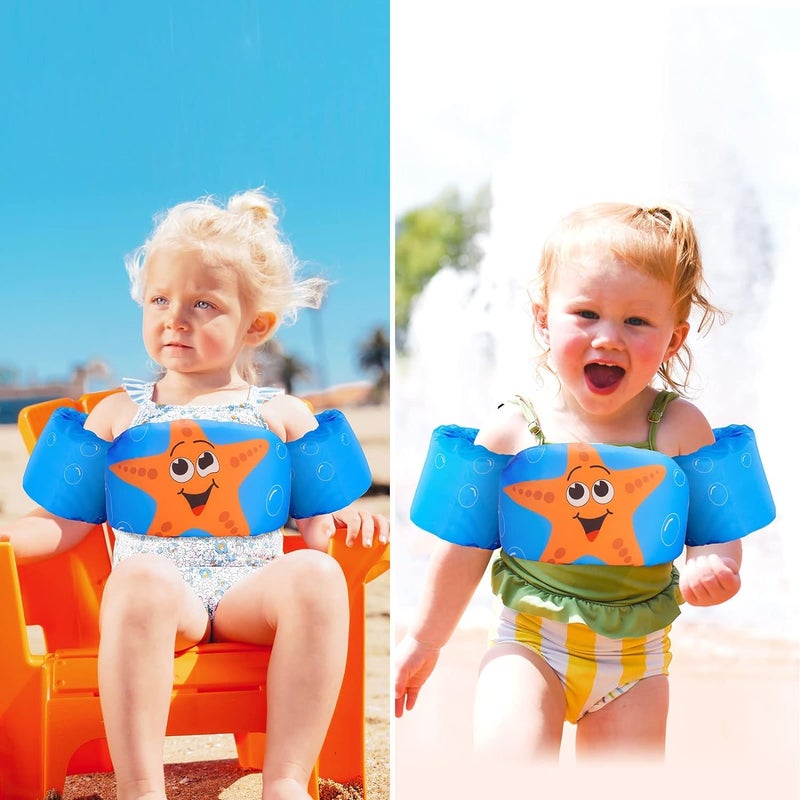 Barakah Kids Swim Vest Jacket for Learning to Swim, Foldable Buoyancy Aid with Adjustable Safety Strap, Safety Water Wings for Toddler Training - Image 2