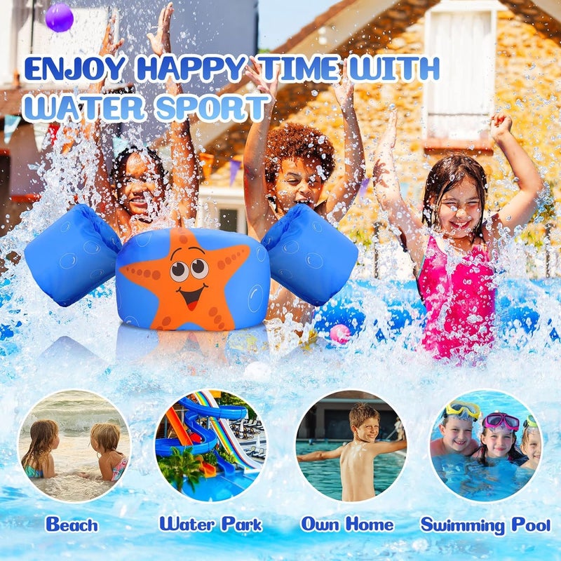 Barakah Kids Swim Vest Jacket for Learning to Swim, Foldable Buoyancy Aid with Adjustable Safety Strap, Safety Water Wings for Toddler Training - Image 3