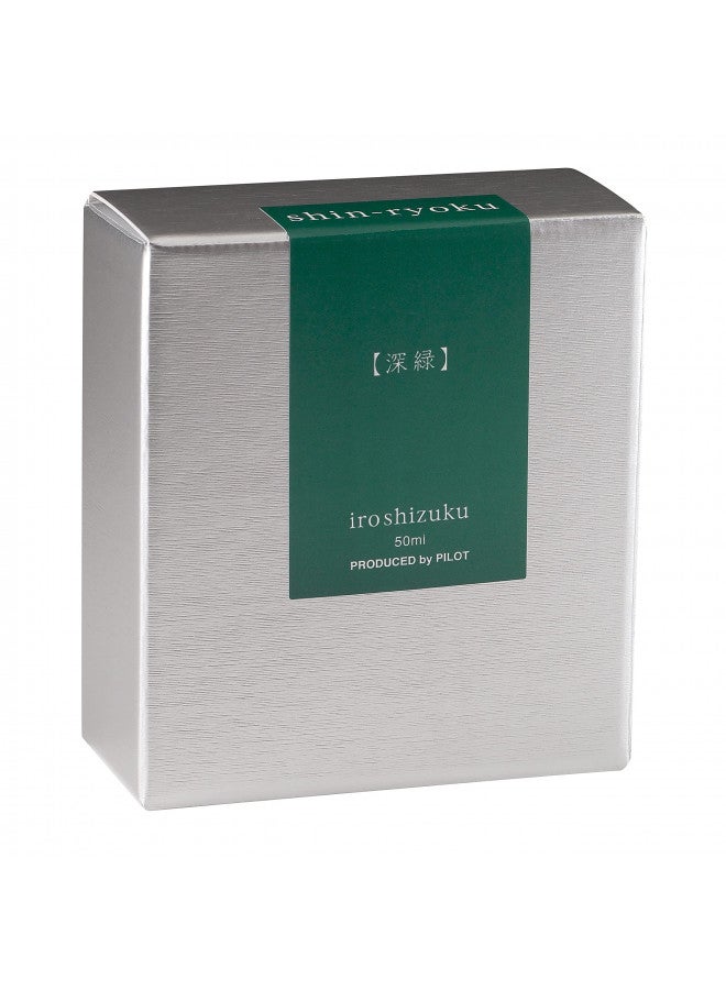 PILOT Iroshizuku Bottled Fountain Pen Ink, Shin-Ryoku, Forest Green (Dark Green) 50ml Bottle (69214) - Image 3