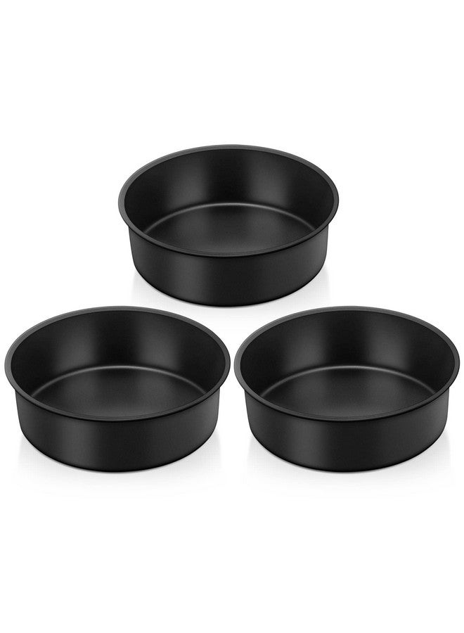 TeamFar 6 Inch Cake Pan, Round Baking Layer Cake Pan Set of 3, with Non-Stick Coating Stainless Steel Core for Birthday, Party, Wedding, Healthy & Heatproof, Release Easily & Easy Clean - Image 1