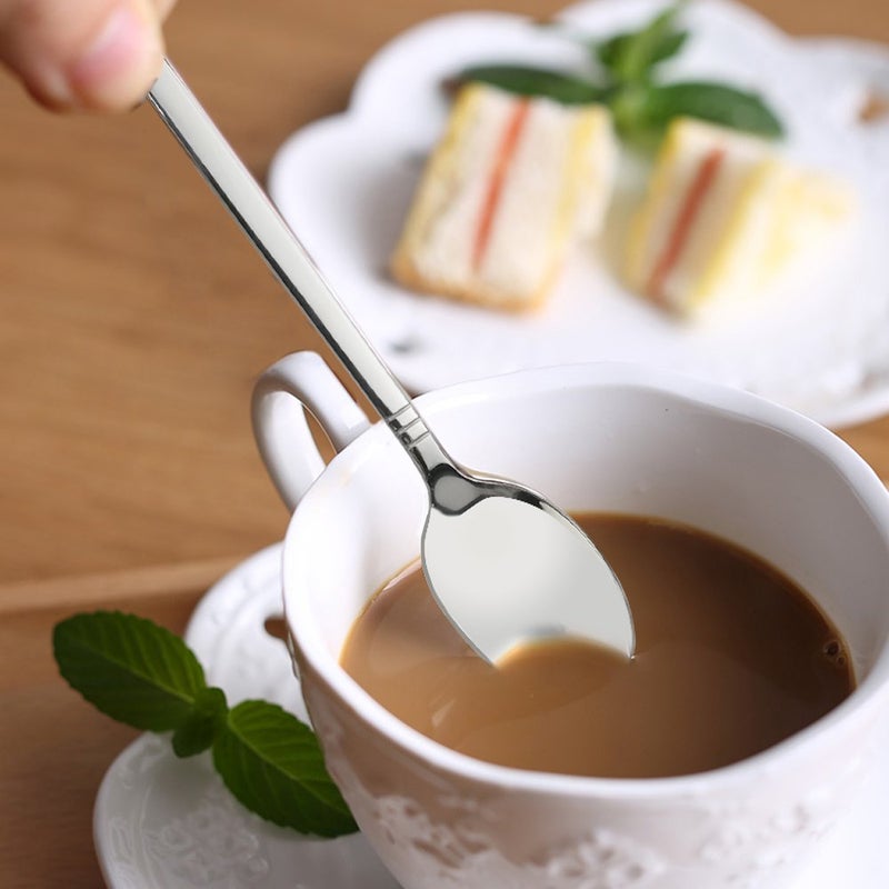 Fiazony 12-Piece Stainless Steel Teaspoon Dessert Spoons - Image 4