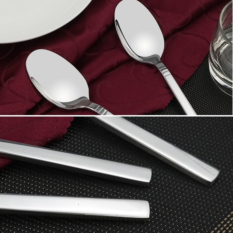Fiazony 12-Piece Stainless Steel Teaspoon Dessert Spoons - Image 2