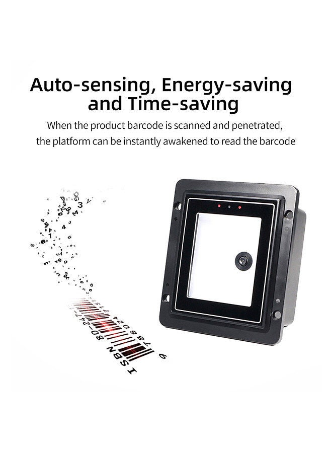 Embedded 1D 2D Barcode Scanner QR Bar Code Reader Module Scanner RS485 Port Connection Auto Scanning for Gate Machine Tickets Checking Mobile Payment