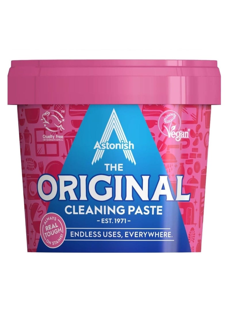 Astonish The Original Cleaning Paste Mandarin Peaches Scent Multi Surface Stain Remover Grease Buster Tough Kitchen Cleaner Chemical Free Household Scrub Bathroom Essential 500G - Image 1