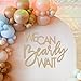 MASTRON We Can Bearly Wait Sign for Backdrop Teddy Bear Themed Baby Party Banner Boy Girl Baby Shower Gender Reveal 1st Birthday Felt Letter Wall Decor Photography Background Glitter Gold - Image 3