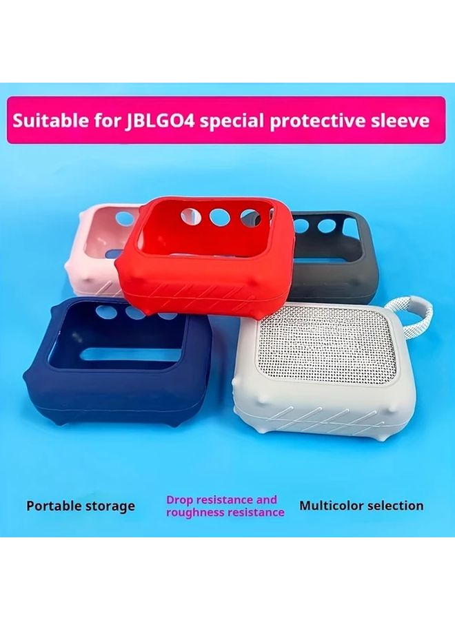 JBL GO 4 Grey Silicone Protective Case Anti Slip Shockproof Soft Cover Enhanced Audio - Image 2