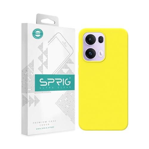 SPRIG Compatible with Oppo Reno 13 Pro Premium SilkTone Back Cover Drop Tested Shock Proof Mobile Case for Men, Women, Boys and Girls with Camera Protection (Shining Yellow) - Image 1