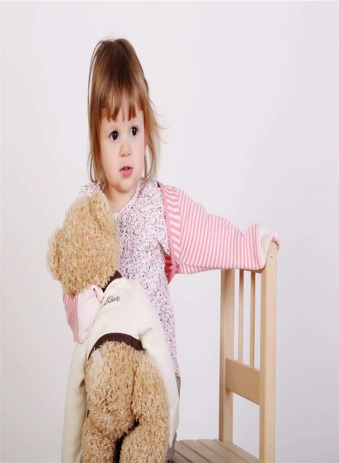 ScratchSleeves | Little Girls' Stay-On Scratch Mitts | Stripes | Pink and Cream | 3-4y - Image 5