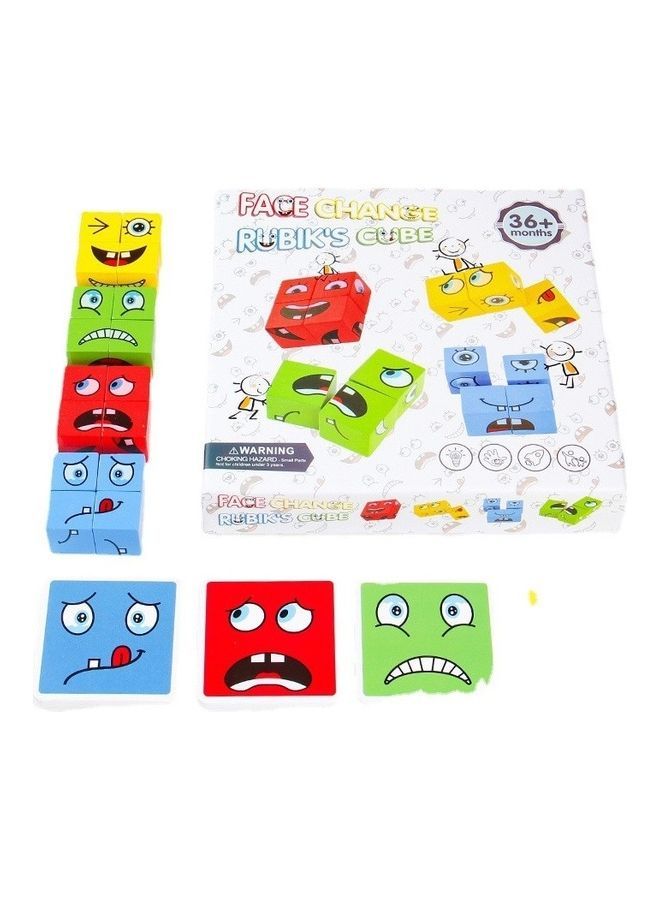NIBEMINENT Face Changing Cube Puzzle Toy 18x18x3.5cm - Image 1