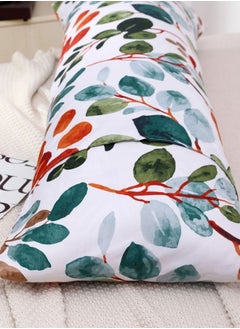 LUNA Home 1 Piece Long Body Pillow Case Green Leaves Design  - Image 2