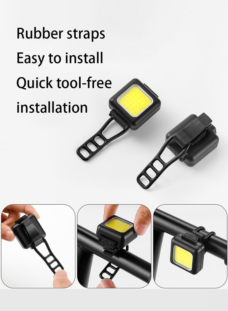 Bicycle Front and Rear Light Set: Type-C Rechargeable, Waterproof LED for Night Riding - Image 5