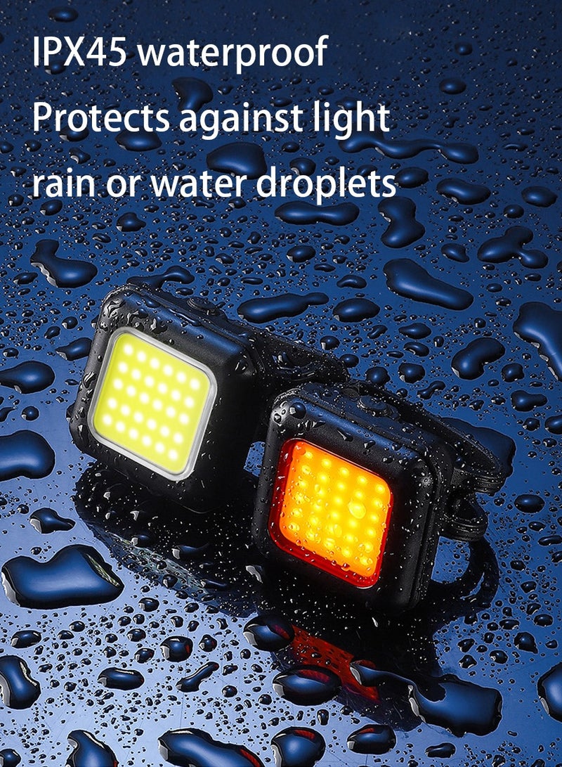 Bicycle Front and Rear Light Set: Type-C Rechargeable, Waterproof LED for Night Riding - Image 4