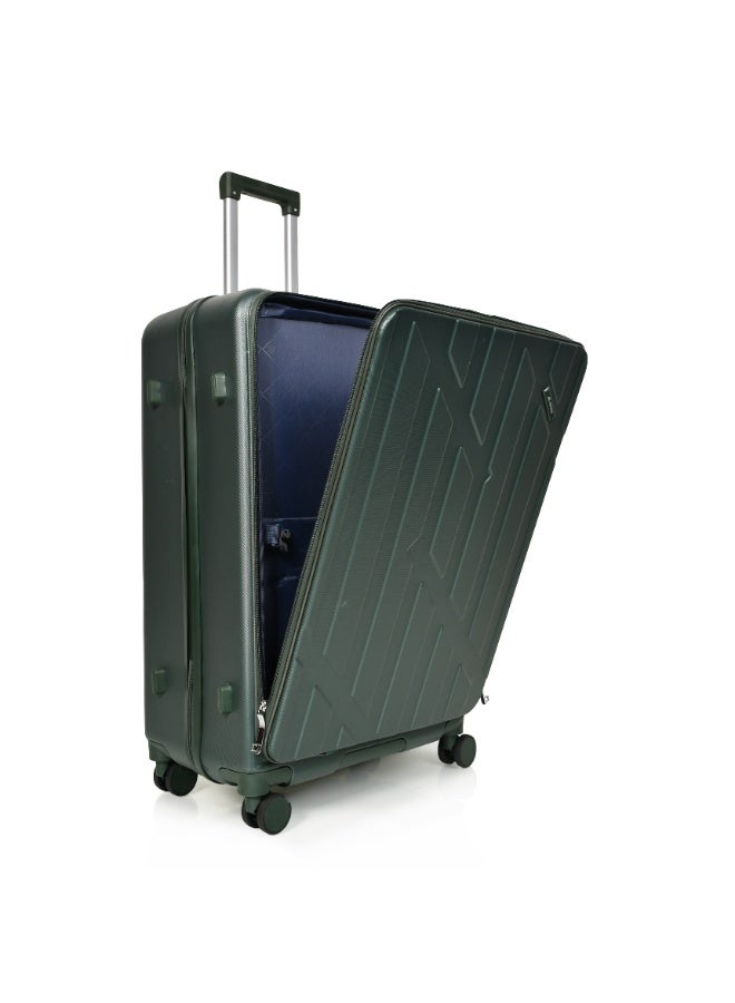 مورانو شنط سفر من مورانو للجنسين بجيب أمامي مجموعة من 3 قطع طقم حقائب سفر أخضـر غامـق مقاسات 28''-24''-20'' إنش - Image 5