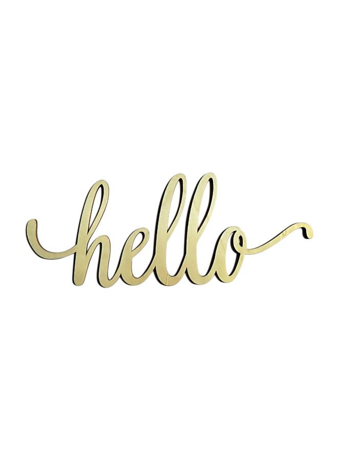 Aknur Wooden Letters Alphabet Word Wall Decor Gold 32.0x14.5x0.9centimeter - Image 1