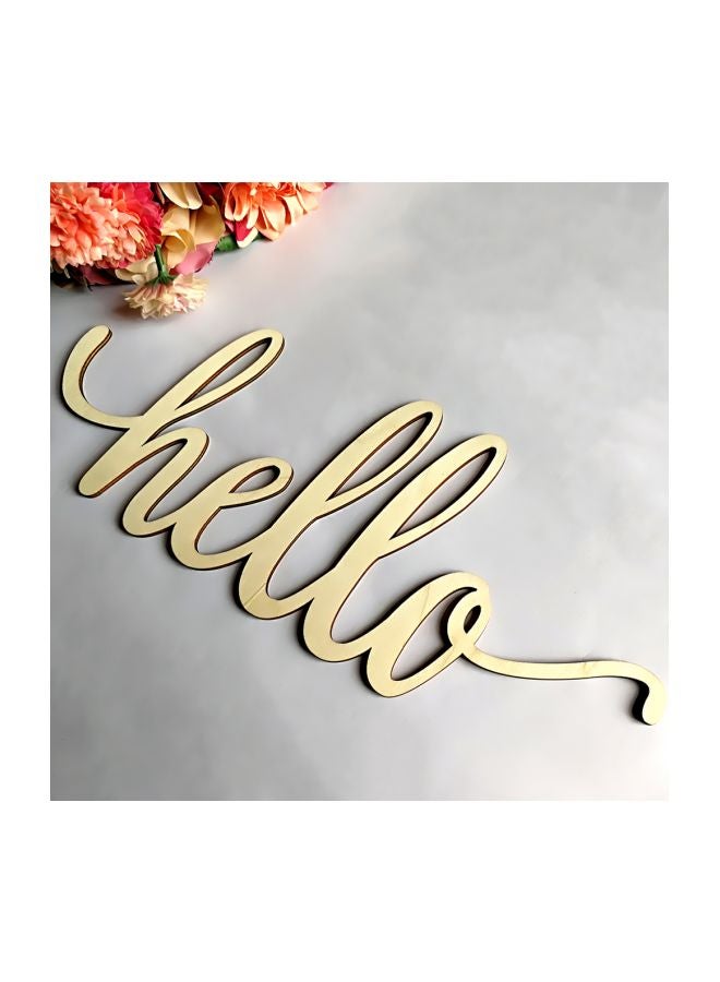 Aknur Wooden Letters Alphabet Word Wall Decor Gold 32.0x14.5x0.9centimeter - Image 3