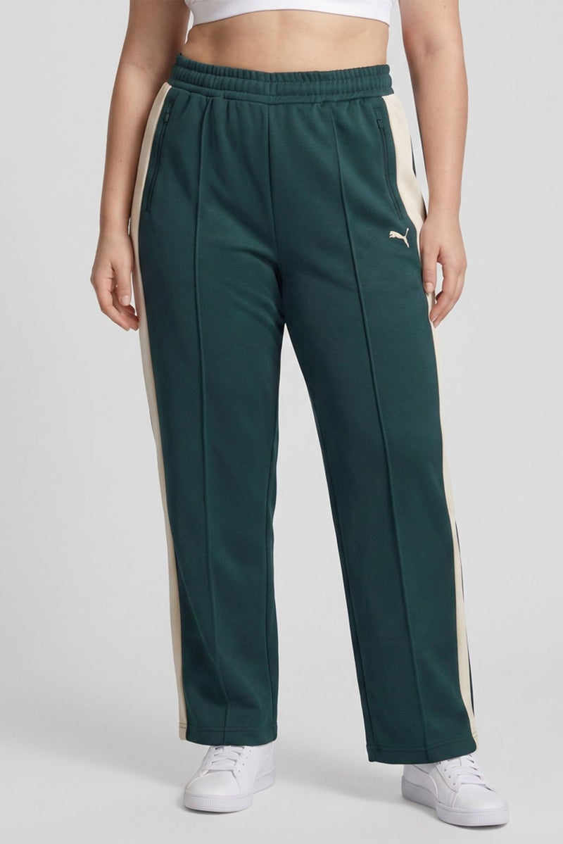 PUMA Women Comfort Fit Outdoor Straight Leg Track Pants, Green - Image 1