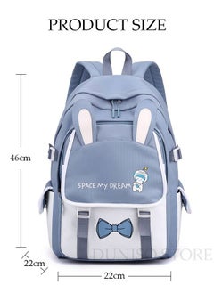 DUNISO Girl's School Backpack with Pencil Case Waterproof Book Bag with Compartments for Teen Girl Kid Students Elementary School Kids' School Bag With Large Capacity  - Image 3