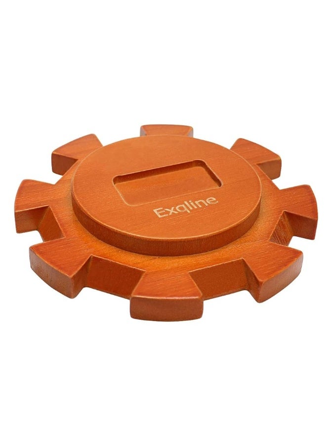 Exqline Mexican Train Hub, Wooden Hub for Mexican Train Dominoes Accessories with Felted Bottom- Solid Pine Dominoes Hub Mexican Train Game - Image 3