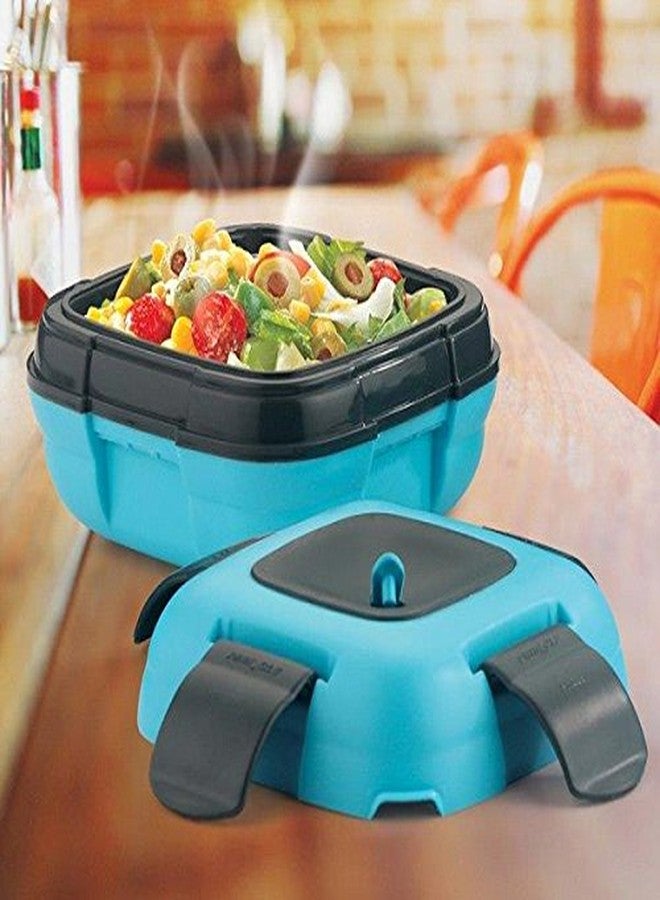 بيناكل علبة غداء معزولة مانعة للتسرب من بيناكل للأطفال/الكبار - علبة غداء حرارية من الفولاذ المقاوم للصدأ للمدرسة، طقم من مقاسين (أزرق، 16-32 أونصة) - Image 5