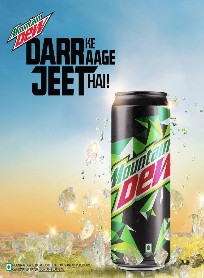 Mountain Dew Soft Drink, 300/330 ml(weight may vary) - Image 3