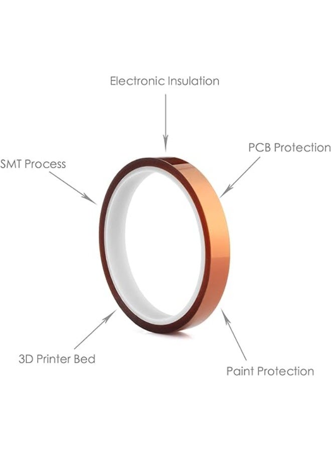 My Souq - High Temperature Heat Resistant Kapton Tape (10mm) Polyimide Adhesive for Electronics & Watch Repair - Image 3