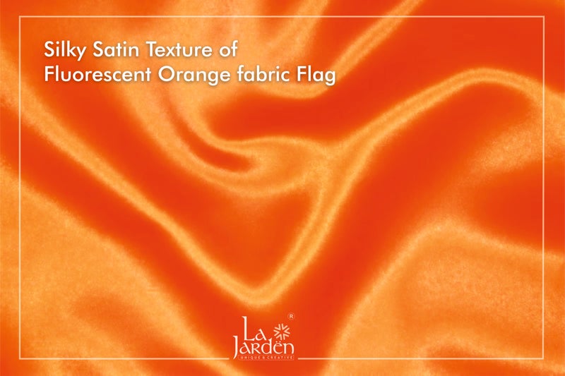 La Jarden® Bajrangbali with mountain flag 26x40 inches Medium size | Jai Shree Ram Printed Bhgwa Dhwaj carrying mountain | Pataka Religious | Spiritual Celebration Purpose Orange color | Saffron | Temple flag (Fluorescent Orange) - Image 3