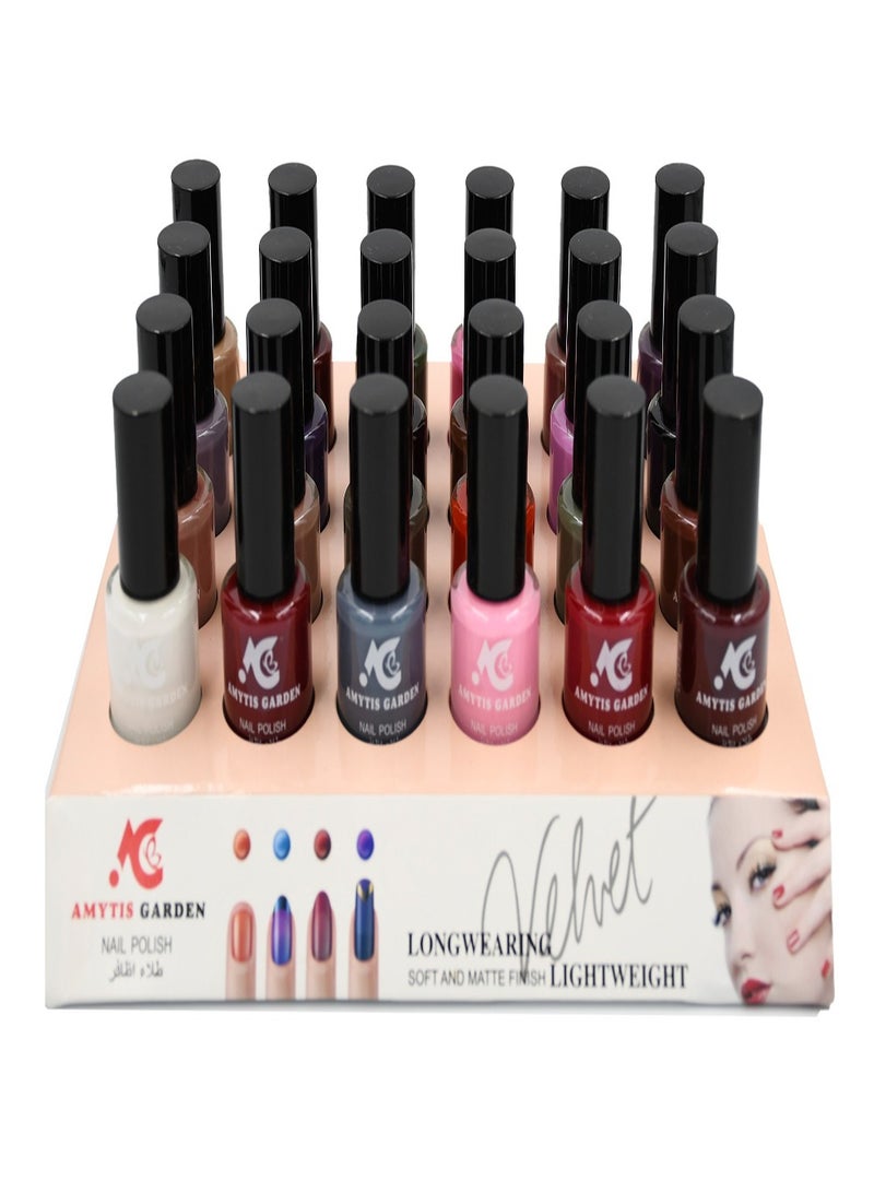 AMYTIS GARDEN nail polish set 24 color WW 606B - Image 3