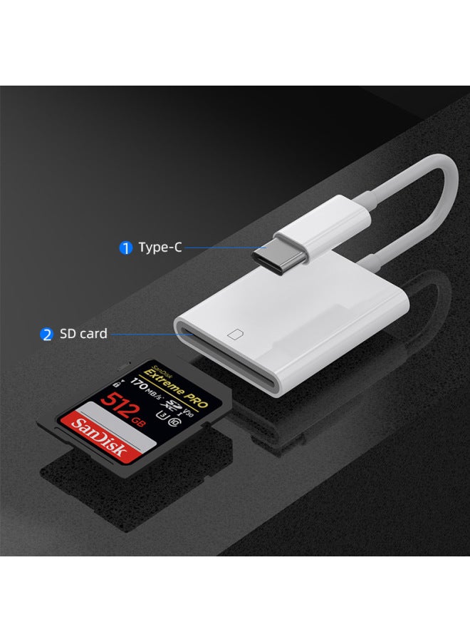 Mini TF Memory Card Transparent Card Reader Multi Storage Card One Type-c Mobile Phone Computer Universal OTG Wholesale 