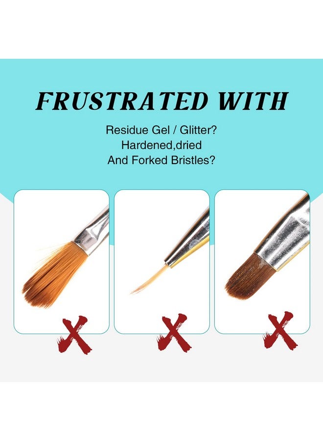 LOUINSTIC Nail Brush Cleaner And Conditioner Quickly Clean Gel Nail Brushes Paint Brushes Airbrushes Art Tools Nail Brush Preserver And Restorer For Kolinsky Acrylic Nail Brush & Gel Nail Brush - Image 3