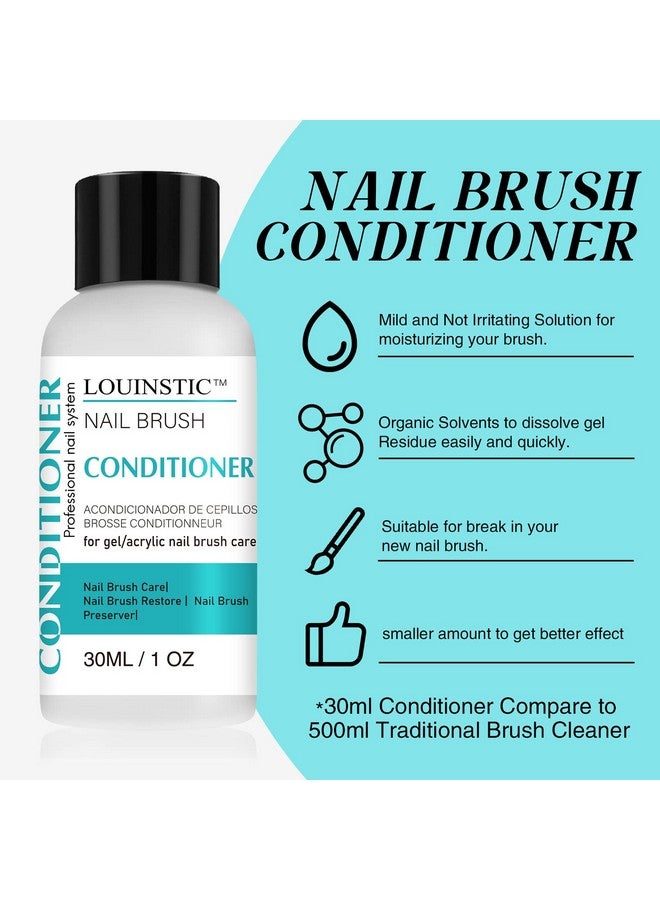 LOUINSTIC Nail Brush Cleaner And Conditioner Quickly Clean Gel Nail Brushes Paint Brushes Airbrushes Art Tools Nail Brush Preserver And Restorer For Kolinsky Acrylic Nail Brush & Gel Nail Brush - Image 5