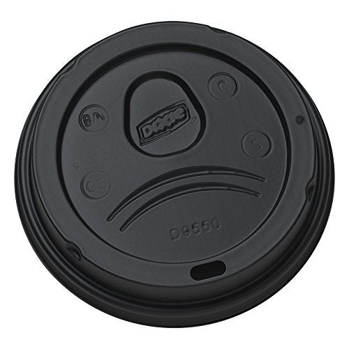 Georgia-Pacific غطاء كوب القهوة الساخن القبة 20 و 24 أونصة من GP PRO (جورجيا-باسيفيك)، أسود، D9550B، 1,000 عدداً (100 غطاء لكل كيس، 10 أكياس لكل صندوق)، كبير جداً - Image 1