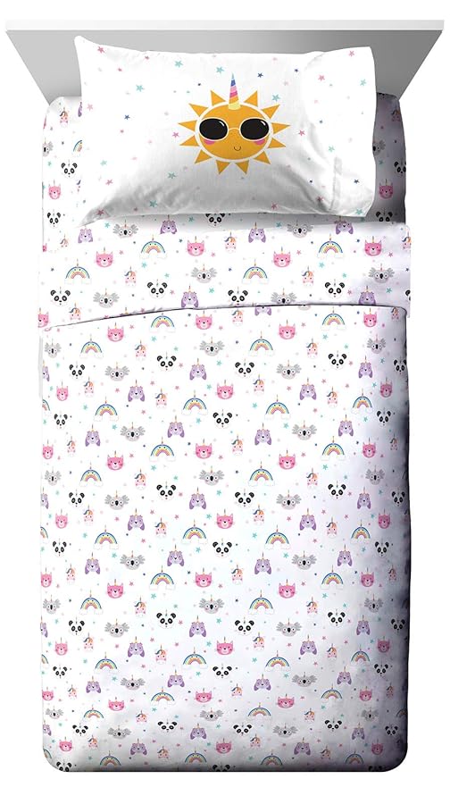 Jay Franco Trend Collector Unicorn Squad Toddler Sheet Set  3 Piece Set Super Soft and Cozy Kids Bedding  Fade Resistant Microfiber Sheets