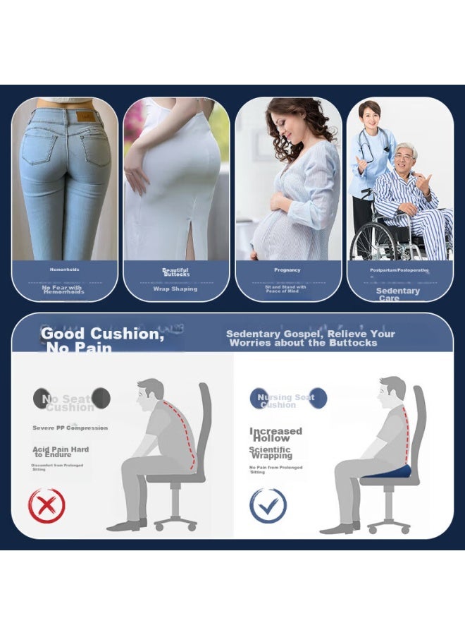 DiGallen Dijialun Hemorrhoid Cushion, Office Memory Foam Fistula Post-surgery, Tailbone, For Men And Women, Home And Car Use Pad, Seat Cushion - Image 5