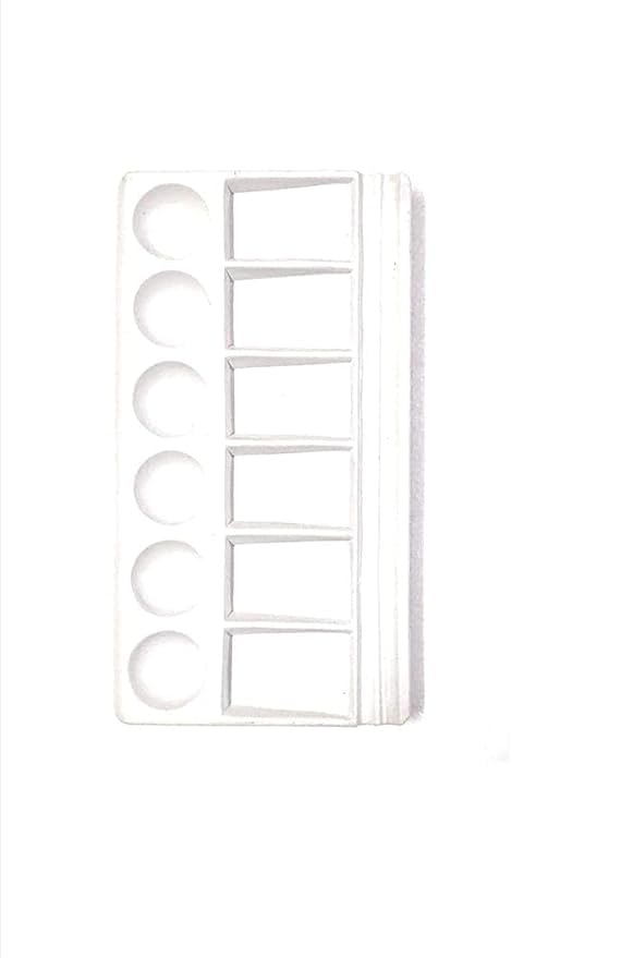 Freedy Combo 12 Painting Brush (6 Round + 6 Flat)+ Color Plate for Drawing Kids-g - Image 2