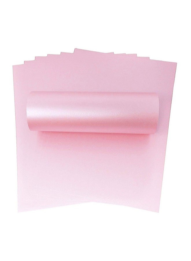 10 أوراق مسحوق وردي لؤلؤي لامع مزدوج الجوانب A4 بطاقة زخرفية 300Gsm / 110Lb 