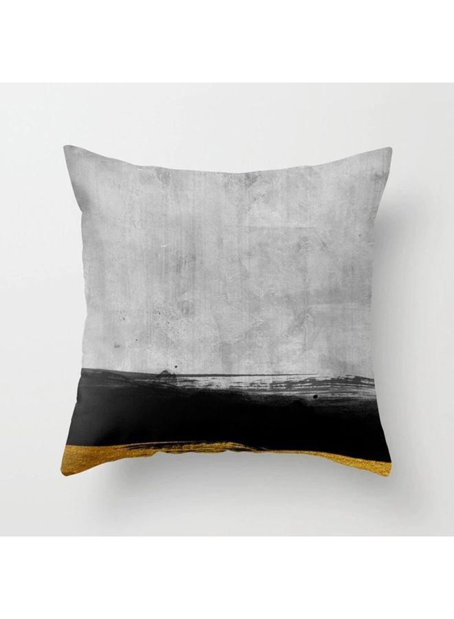 NIBEMINENT Square Shaped Cushion Cover Grey/Black