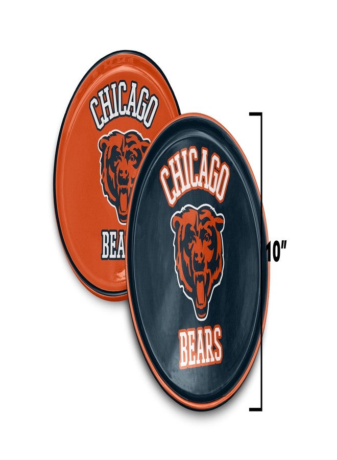 Proformance Home NFL Chicago Bears Home and Away 2 Pack Round Serving Plates - Image 3