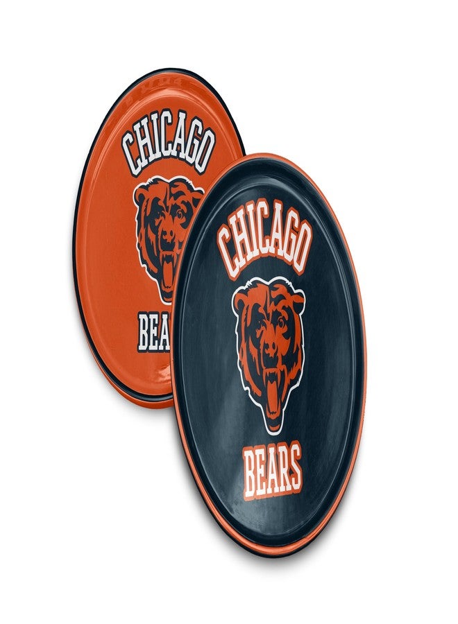 Proformance Home NFL Chicago Bears Home and Away 2 Pack Round Serving Plates - Image 1