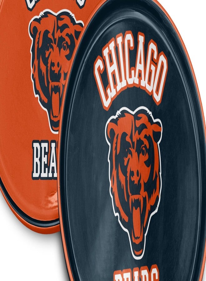 Proformance Home NFL Chicago Bears Home and Away 2 Pack Round Serving Plates - Image 2